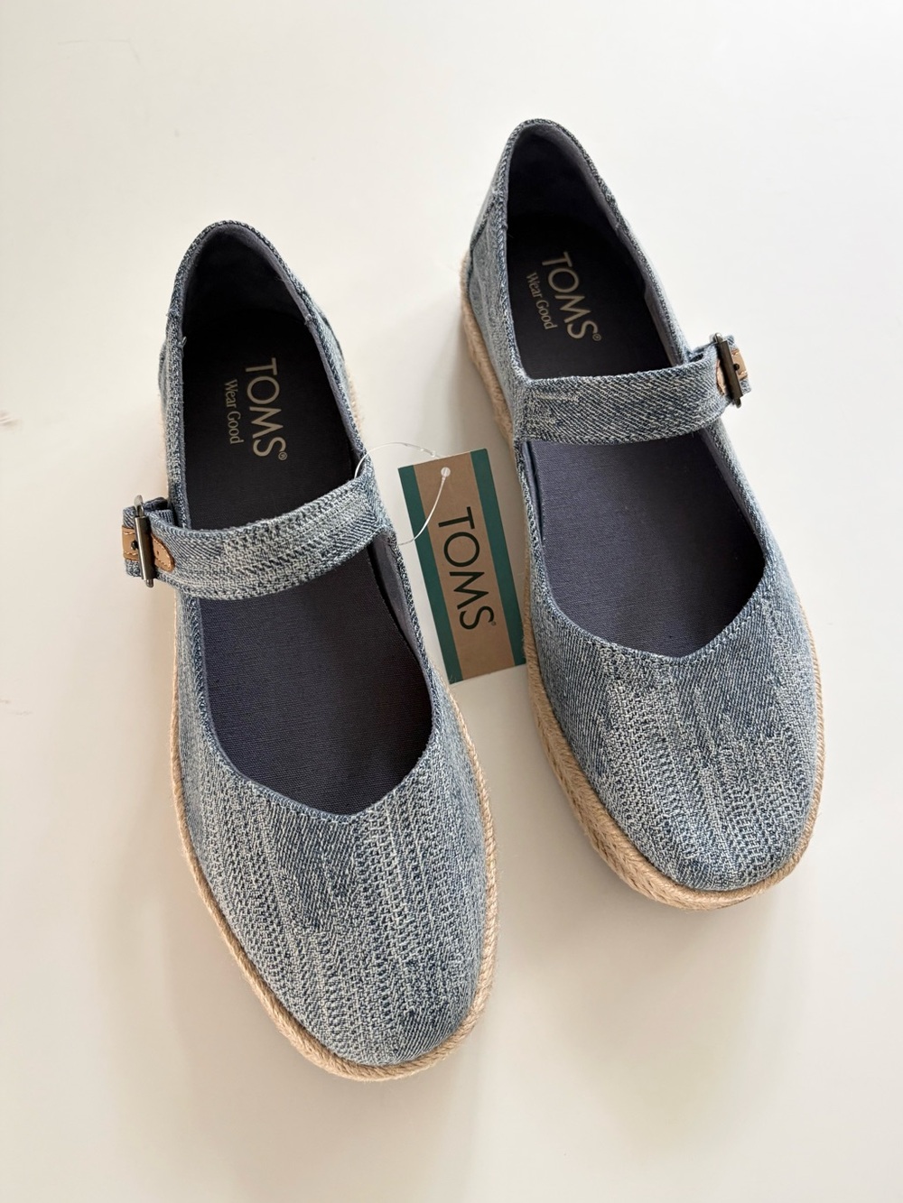 Toms Carolina Mary Jane Espadrille in Denim NEW - Picture 2 of 5